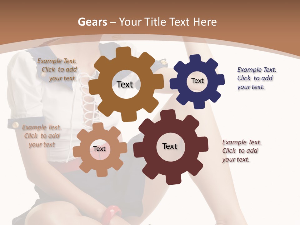 Isolated Glamour Pose PowerPoint Template