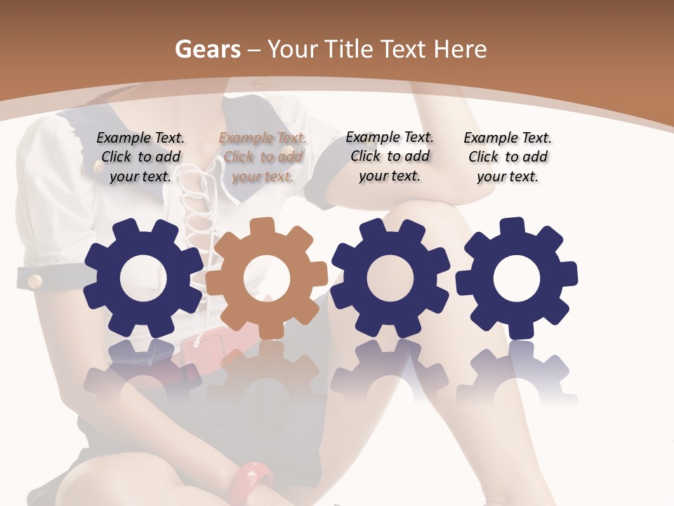 Isolated Glamour Pose PowerPoint Template