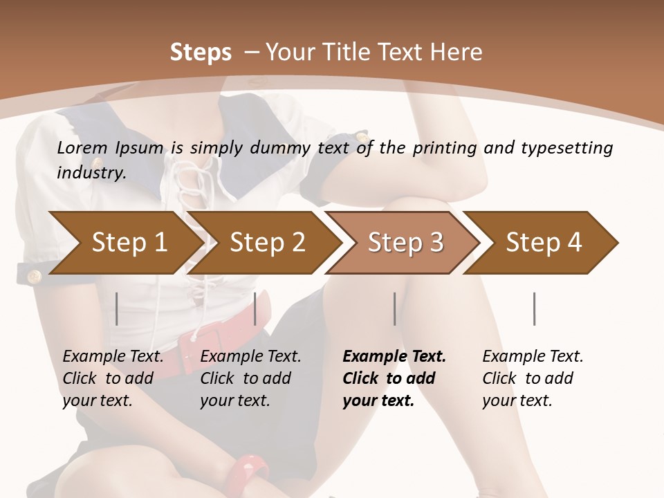 Isolated Glamour Pose PowerPoint Template