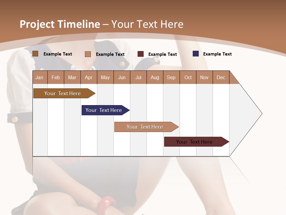 Isolated Glamour Pose PowerPoint Template