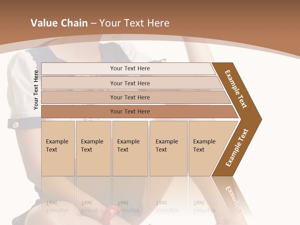 Isolated Glamour Pose PowerPoint Template
