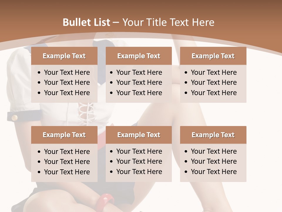 Isolated Glamour Pose PowerPoint Template