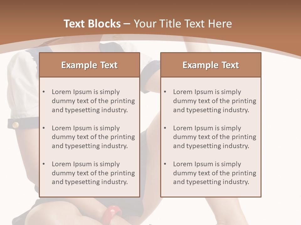 Isolated Glamour Pose PowerPoint Template