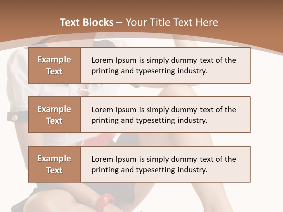 Isolated Glamour Pose PowerPoint Template