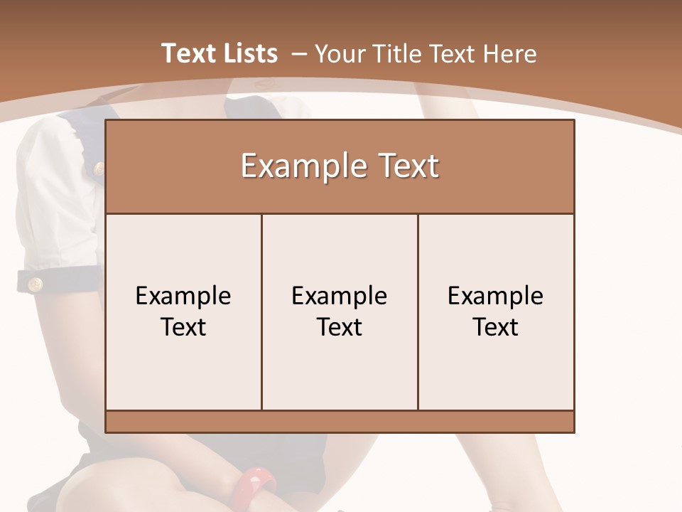 Isolated Glamour Pose PowerPoint Template