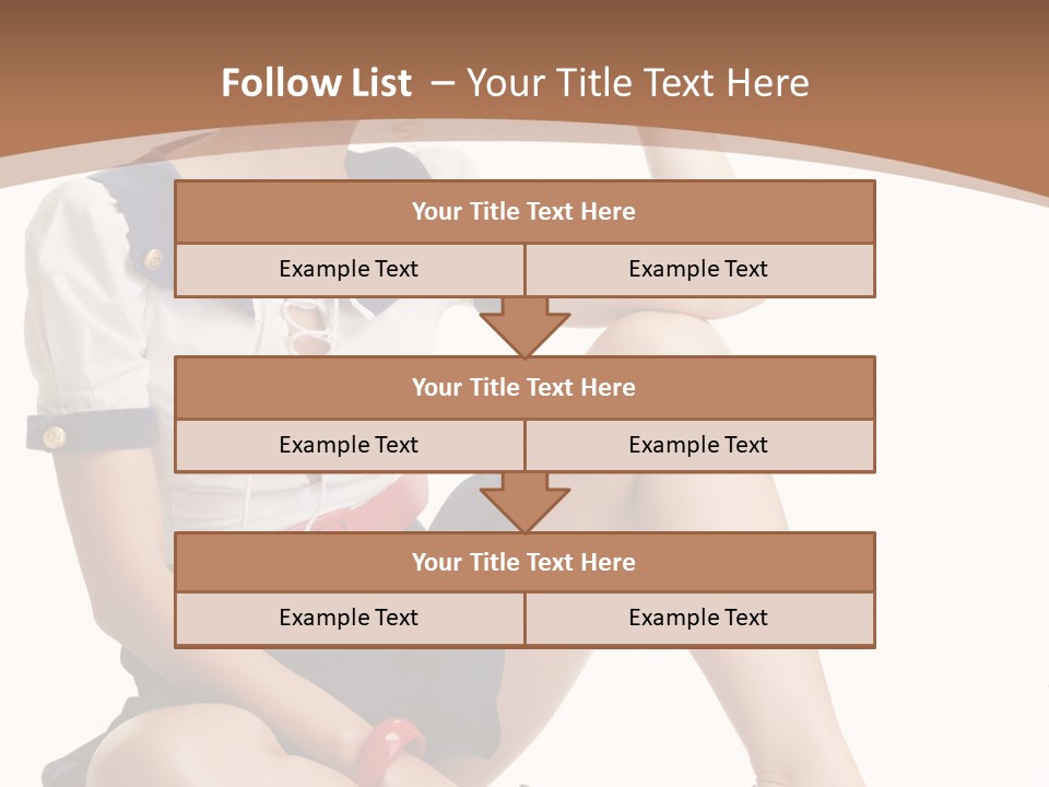 Isolated Glamour Pose PowerPoint Template
