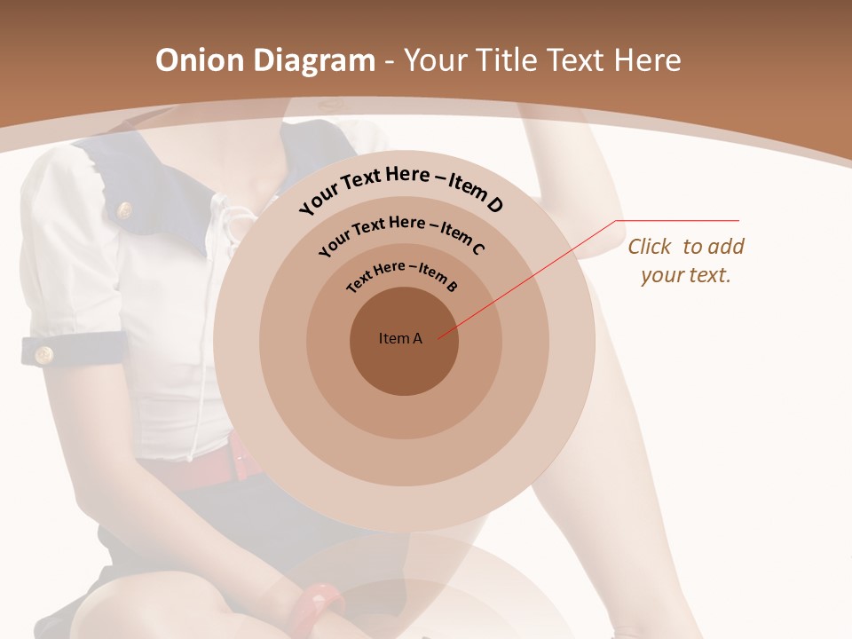 Isolated Glamour Pose PowerPoint Template