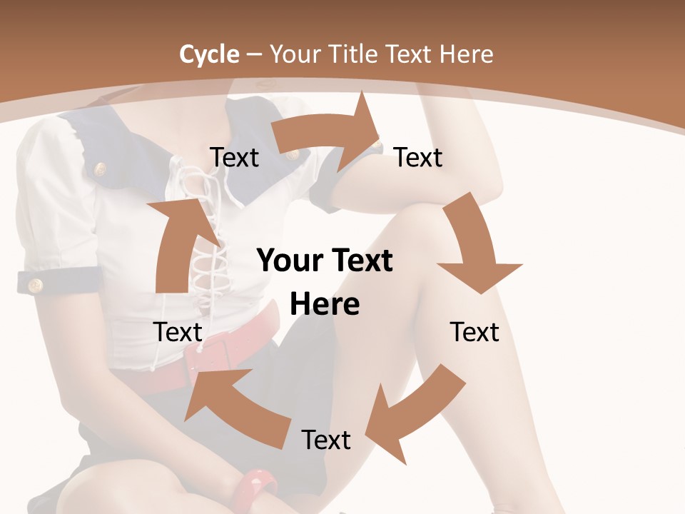 Isolated Glamour Pose PowerPoint Template