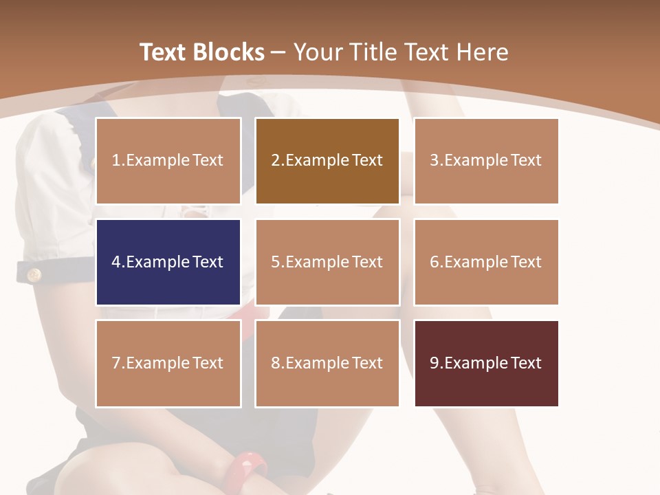 Isolated Glamour Pose PowerPoint Template