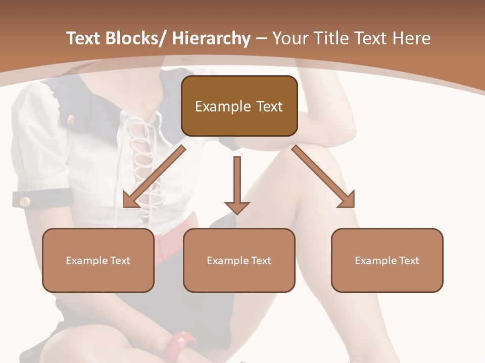 Isolated Glamour Pose PowerPoint Template