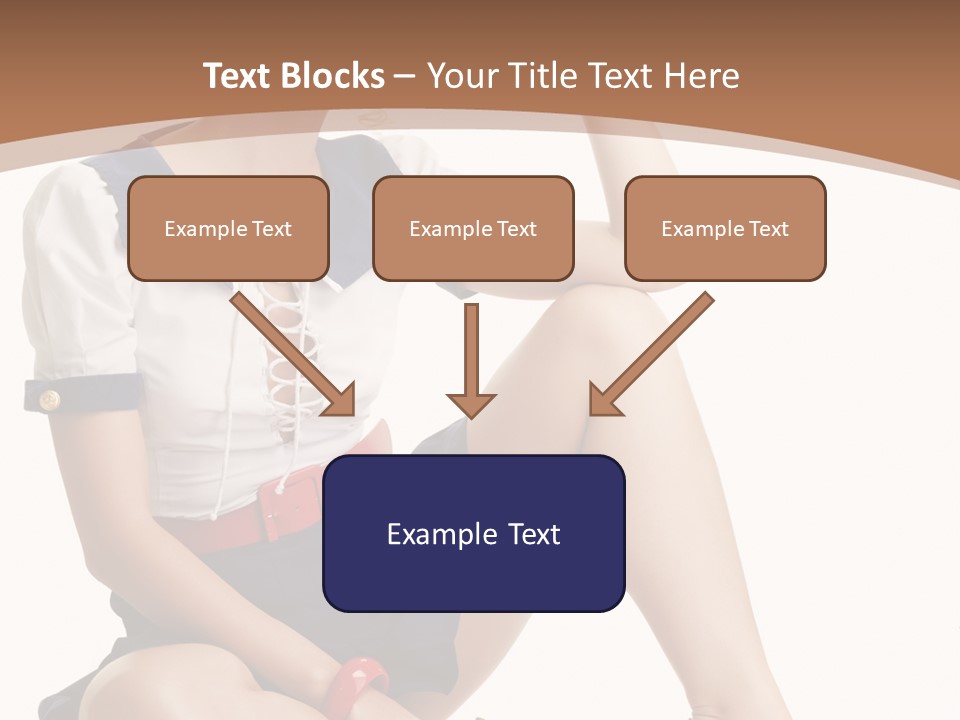 Isolated Glamour Pose PowerPoint Template