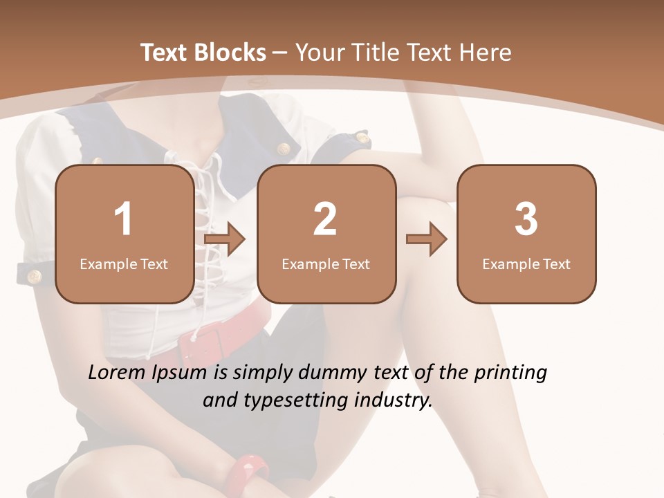 Isolated Glamour Pose PowerPoint Template