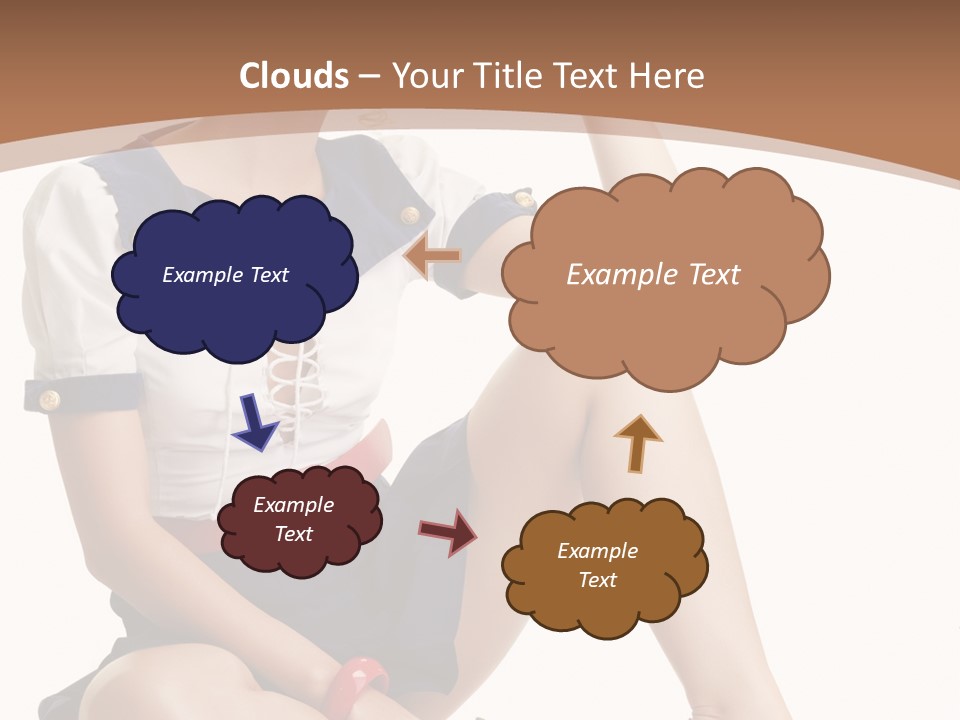 Isolated Glamour Pose PowerPoint Template