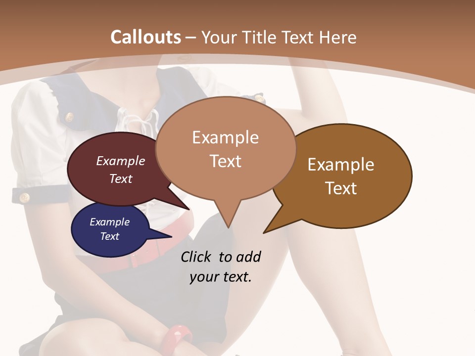 Isolated Glamour Pose PowerPoint Template