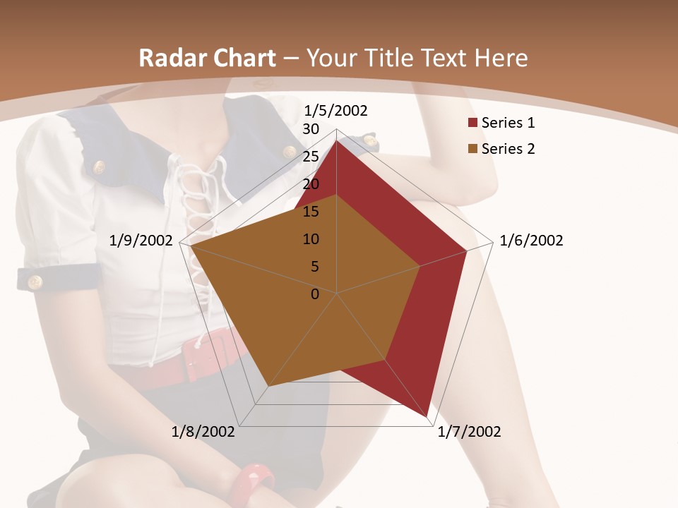 Isolated Glamour Pose PowerPoint Template