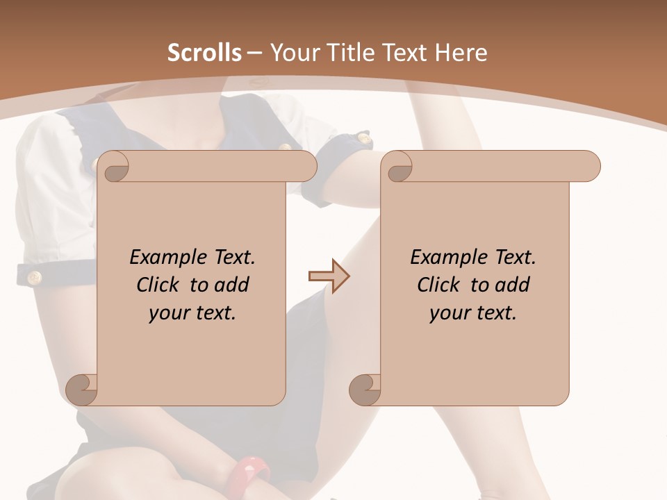 Isolated Glamour Pose PowerPoint Template