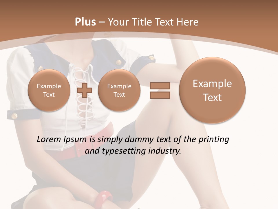 Isolated Glamour Pose PowerPoint Template