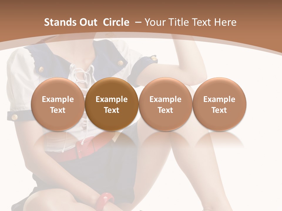 Isolated Glamour Pose PowerPoint Template