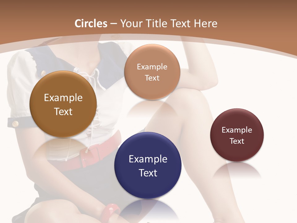 Isolated Glamour Pose PowerPoint Template