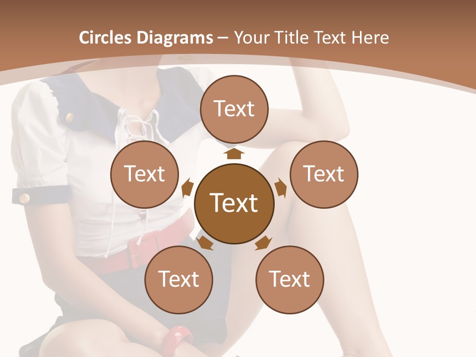 Isolated Glamour Pose PowerPoint Template