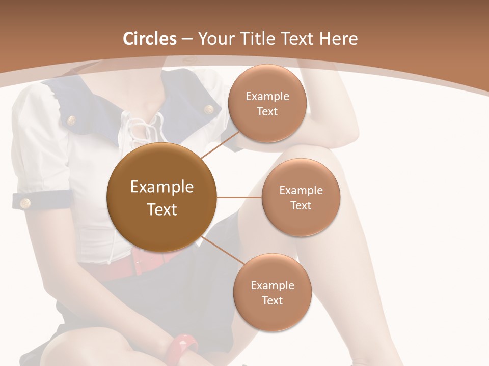 Isolated Glamour Pose PowerPoint Template