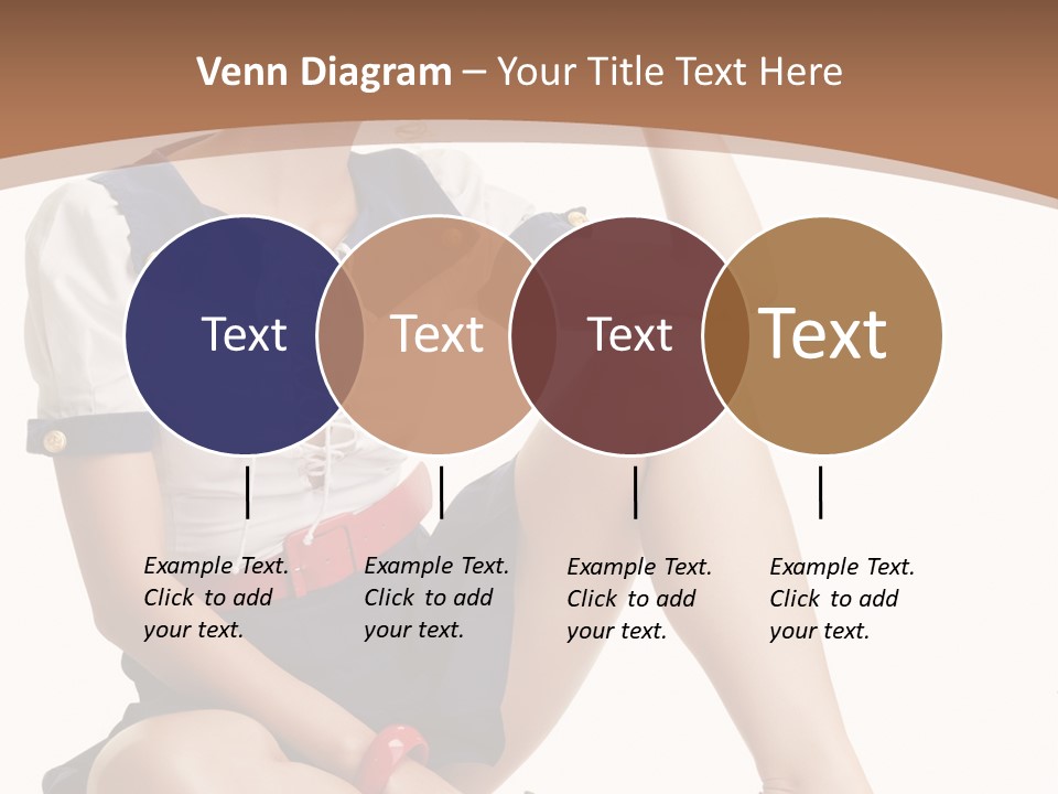 Isolated Glamour Pose PowerPoint Template