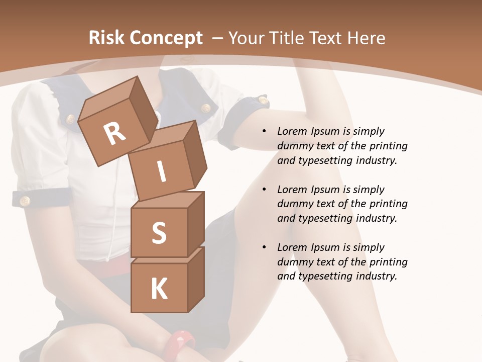 Isolated Glamour Pose PowerPoint Template