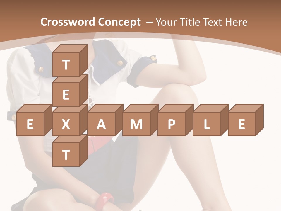 Isolated Glamour Pose PowerPoint Template