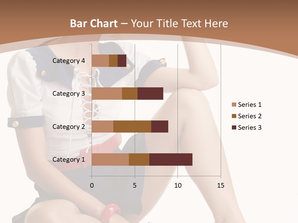 Isolated Glamour Pose PowerPoint Template