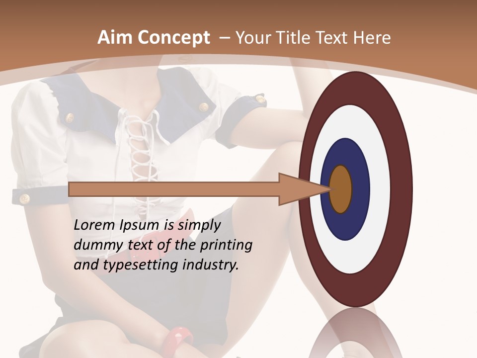 Isolated Glamour Pose PowerPoint Template