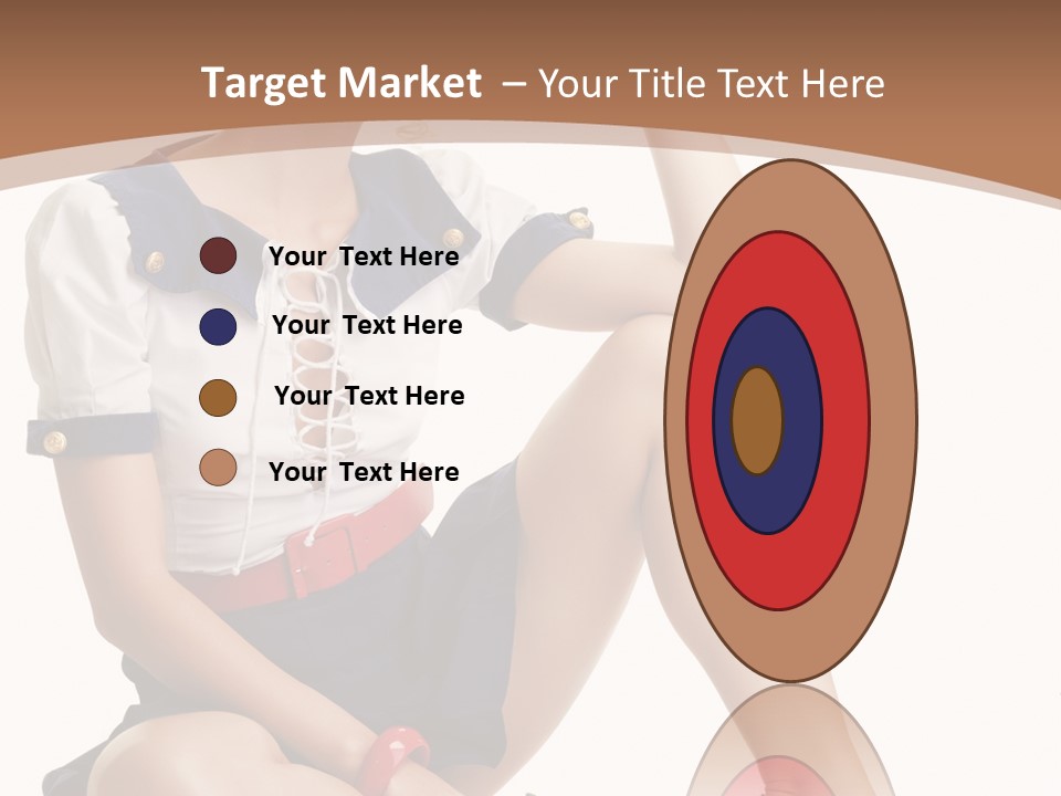 Isolated Glamour Pose PowerPoint Template