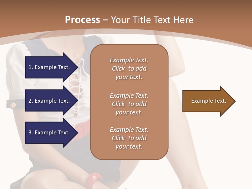 Isolated Glamour Pose PowerPoint Template