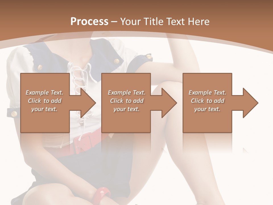 Isolated Glamour Pose PowerPoint Template