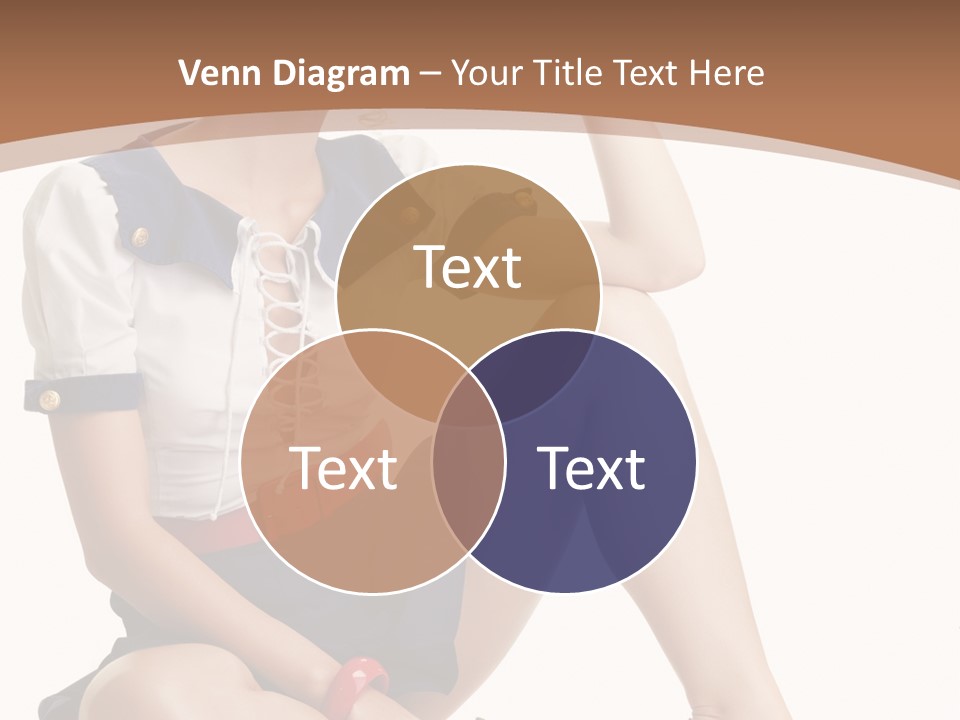 Isolated Glamour Pose PowerPoint Template