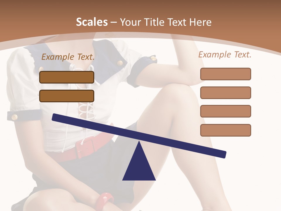 Isolated Glamour Pose PowerPoint Template