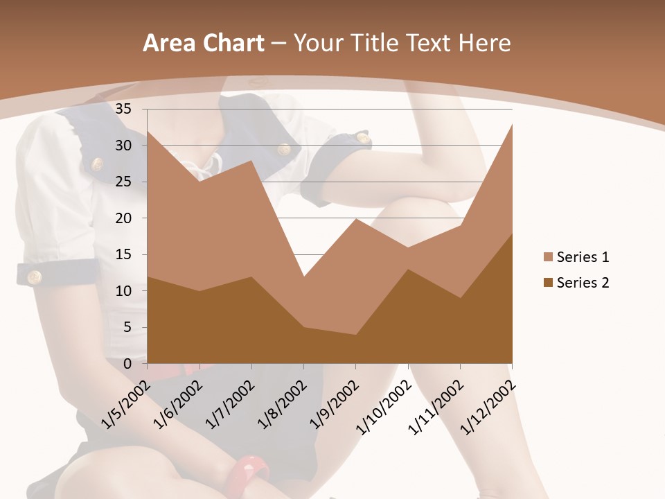 Isolated Glamour Pose PowerPoint Template
