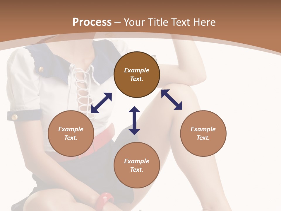 Isolated Glamour Pose PowerPoint Template