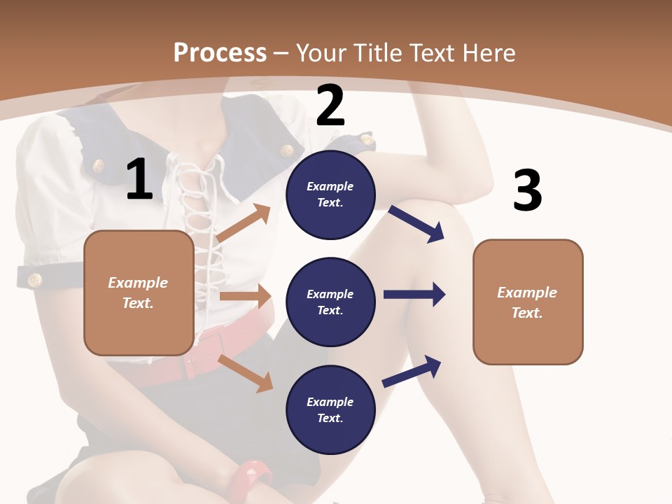 Isolated Glamour Pose PowerPoint Template