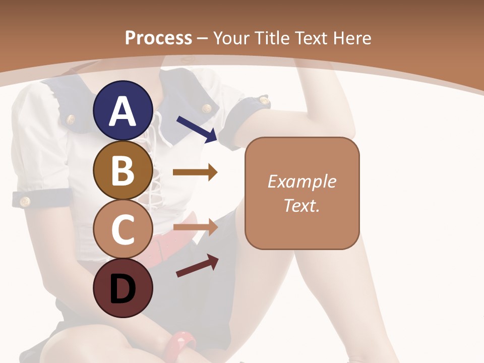 Isolated Glamour Pose PowerPoint Template