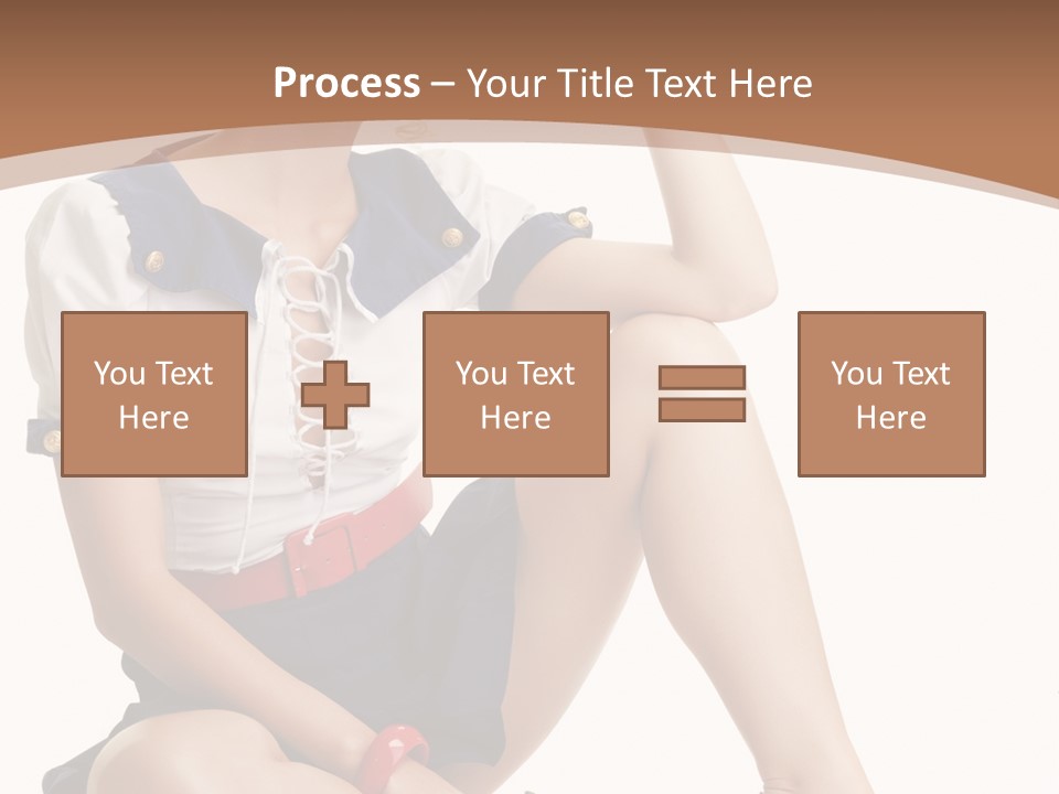 Isolated Glamour Pose PowerPoint Template