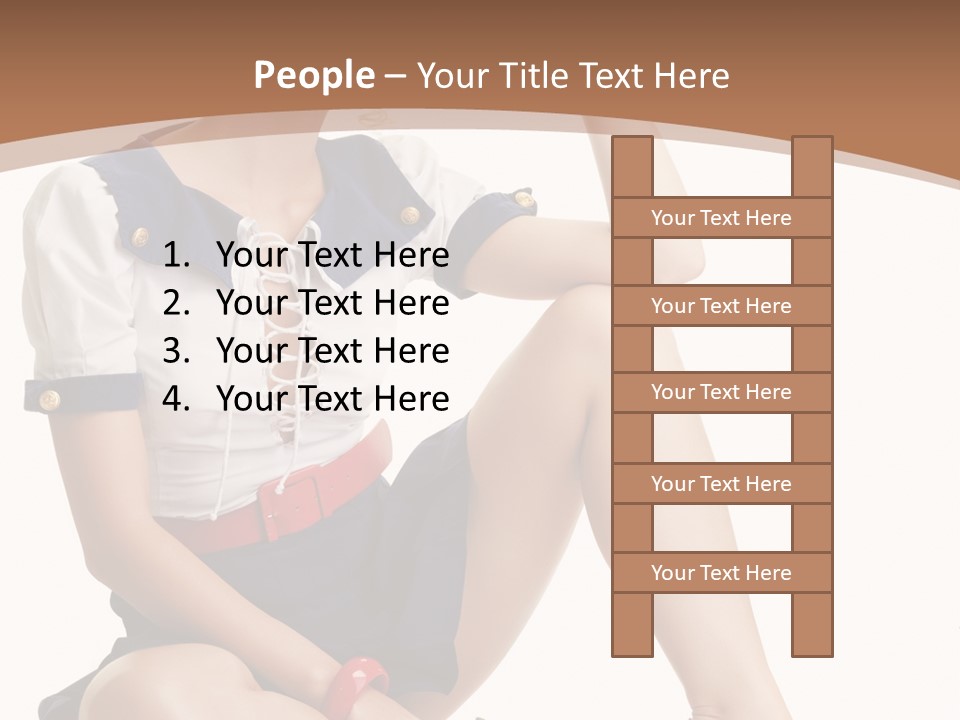 Isolated Glamour Pose PowerPoint Template