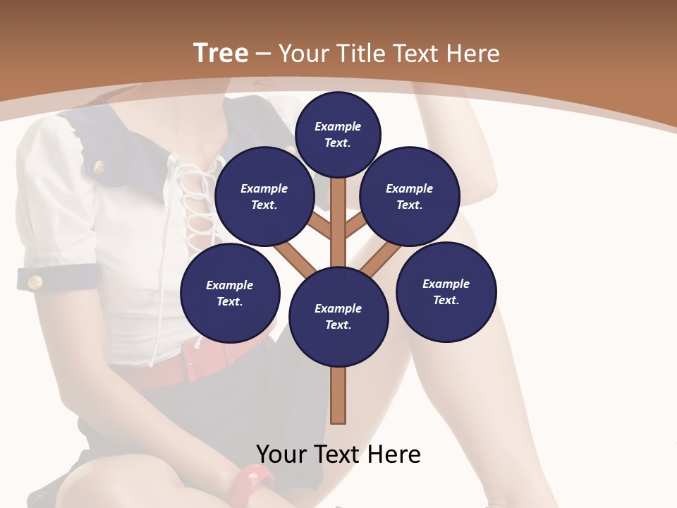 Isolated Glamour Pose PowerPoint Template