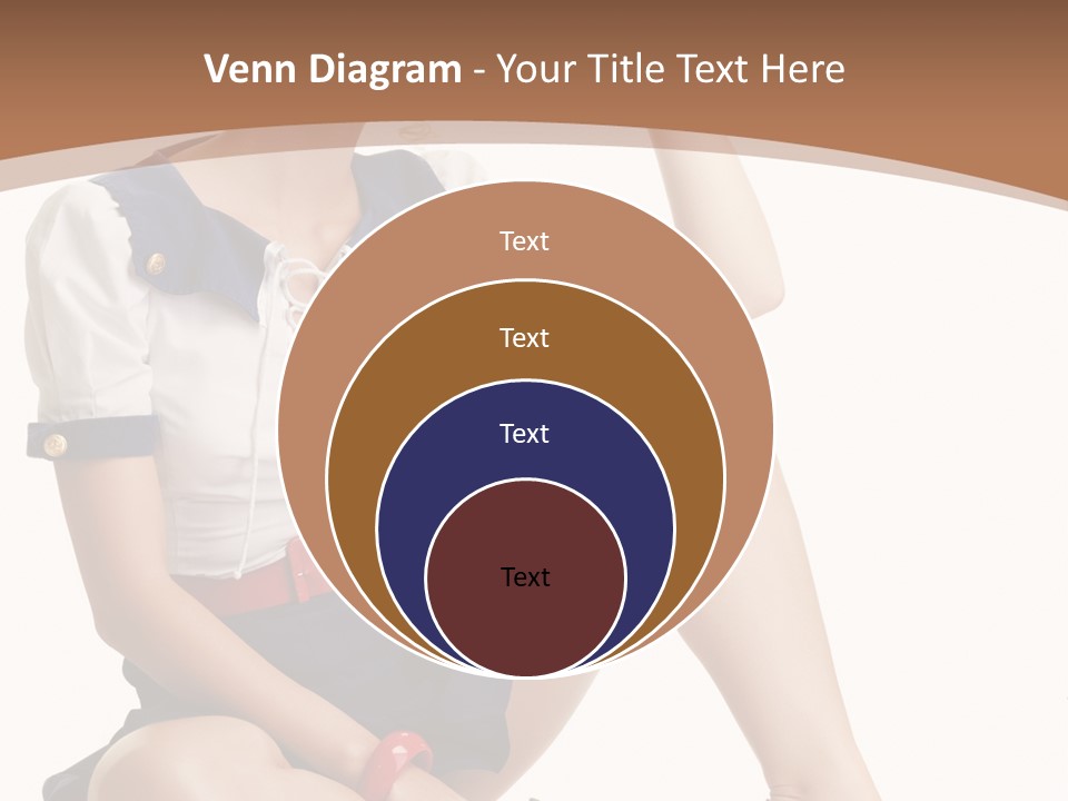 Isolated Glamour Pose PowerPoint Template