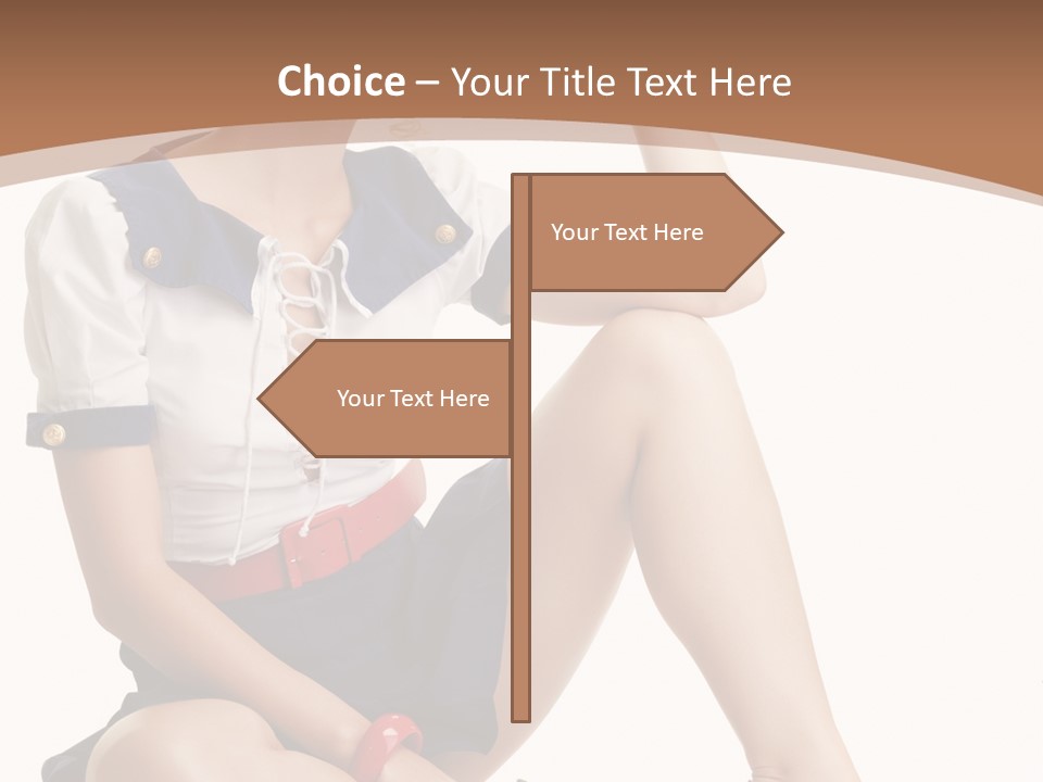 Isolated Glamour Pose PowerPoint Template