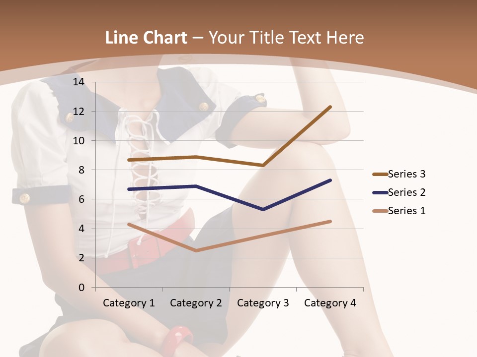 Isolated Glamour Pose PowerPoint Template
