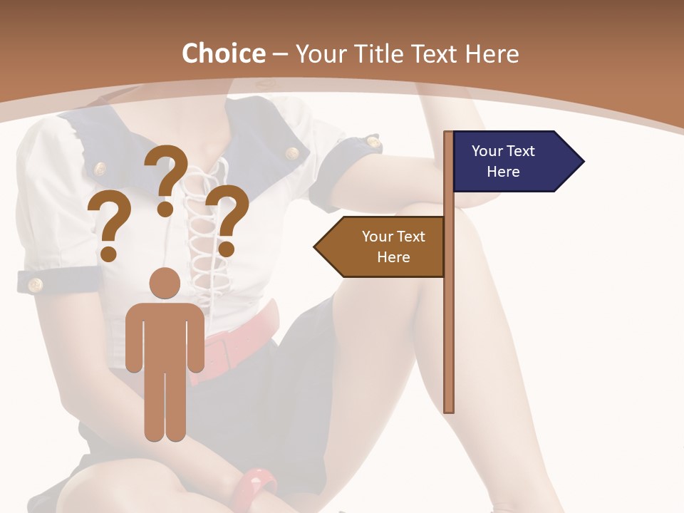 Isolated Glamour Pose PowerPoint Template