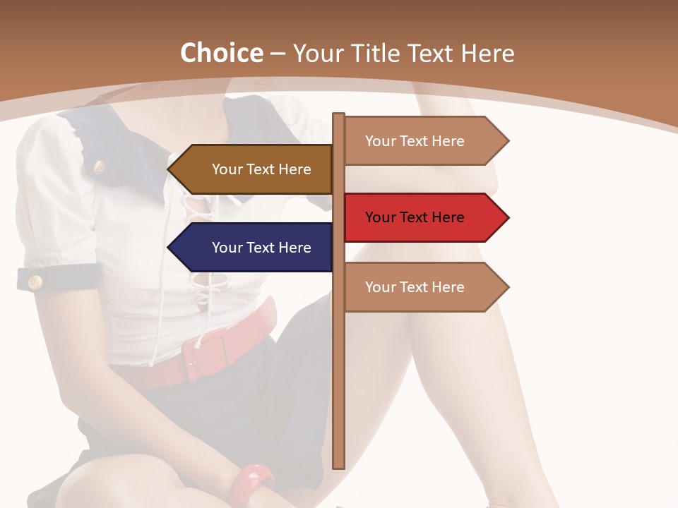 Isolated Glamour Pose PowerPoint Template