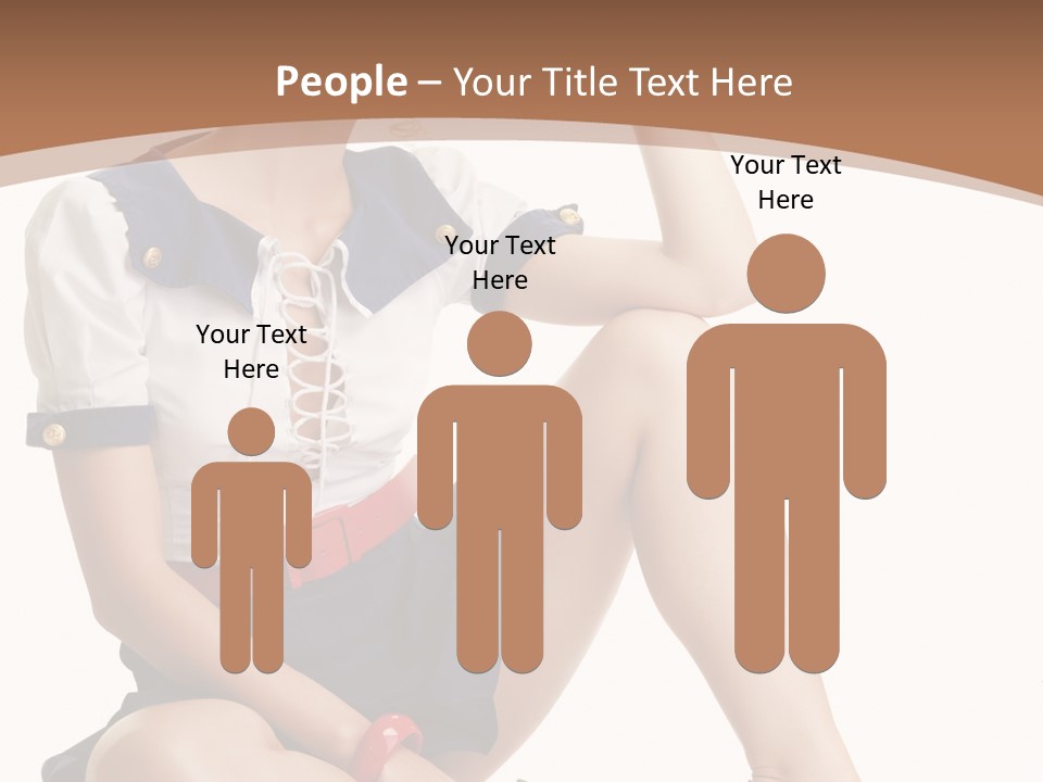 Isolated Glamour Pose PowerPoint Template