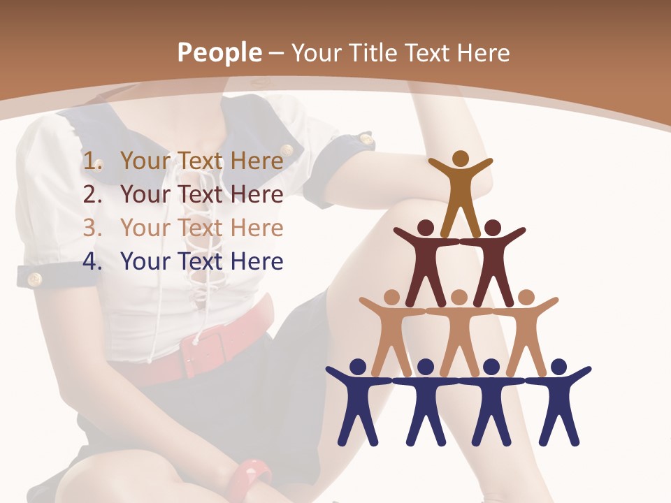 Isolated Glamour Pose PowerPoint Template