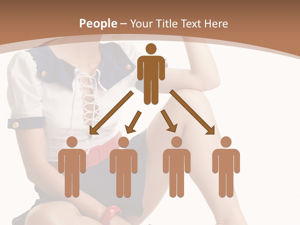 Isolated Glamour Pose PowerPoint Template